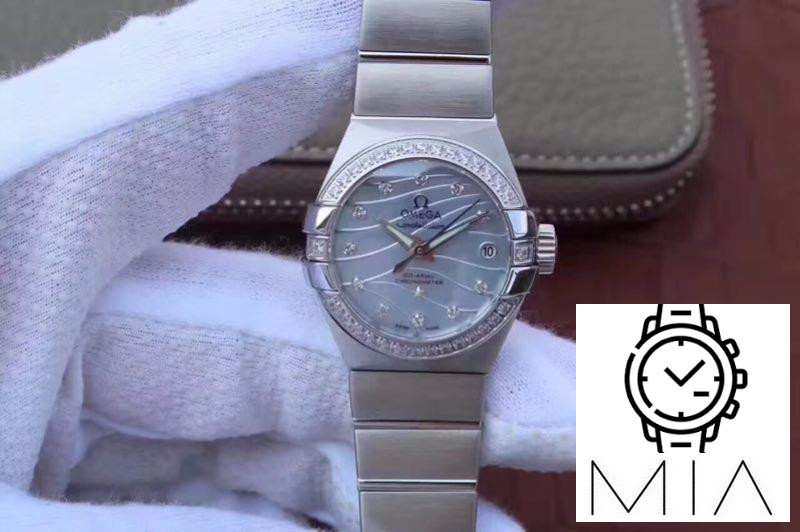 Omega Constellation Double Eagle Lady Blue Mother-Of-Pearl Dial 27MM 3S Factory