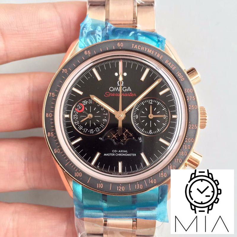 Omega Speedmaster Moonwatch Moonphase Chronograph 304.63.44.52.01.001 Black Dial