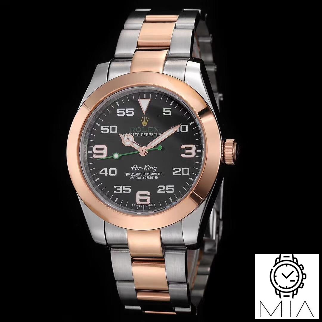 Rolex Air-King 116900 Rose Gold JF Factory Black Dial