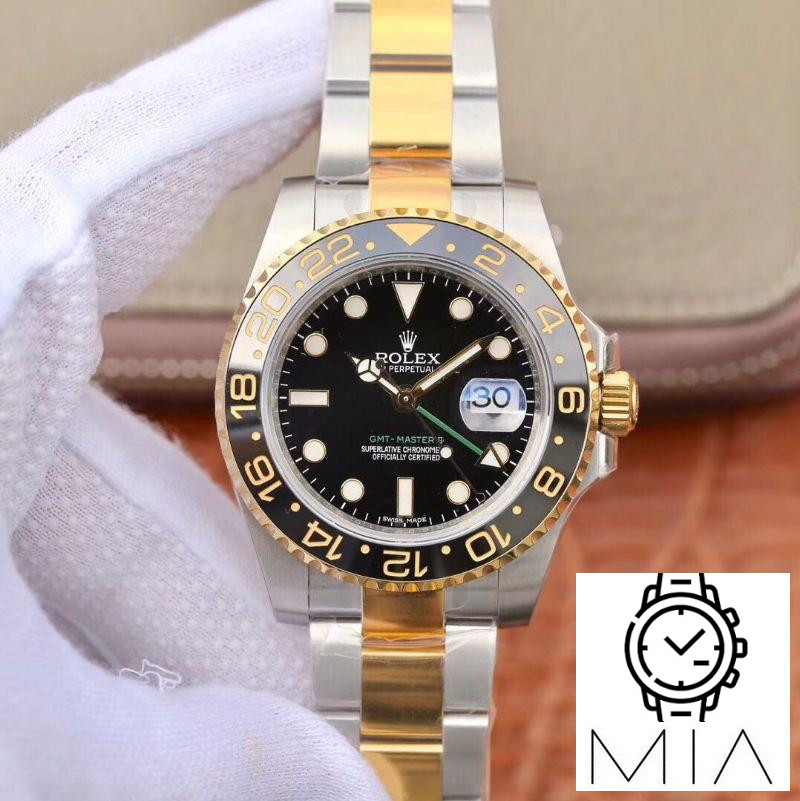 Rolex GMT Master II 116713LN EW Factory Yellow Gold Bezel