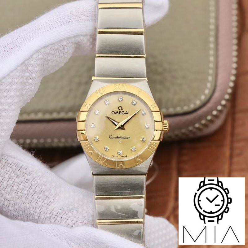 Omega Constellation Ladies 27mm TW Factory Gold Dial