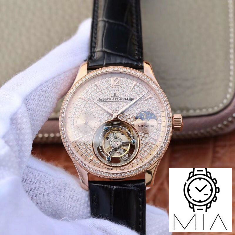 Jaeger-LeCoultre Master Complication Functions Tourbillon 18K Rose Gold Diamonds Dial