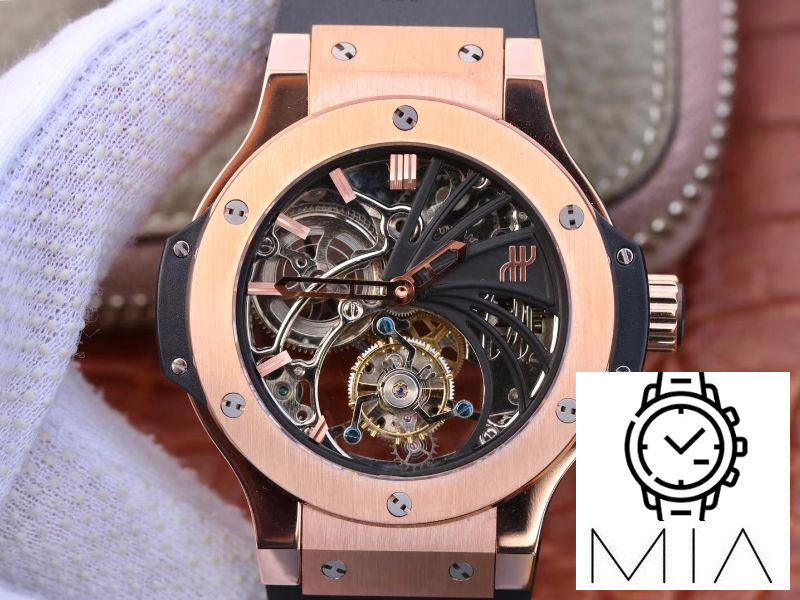 Hublot Big Bang Hollow Tourbillon 18K Rose Gold Skeleton Dial