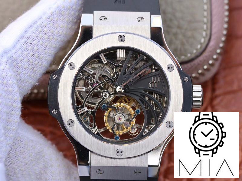 Hublot Big Bang Hollow Tourbillon Stainless Steel Case Skeleton Dial