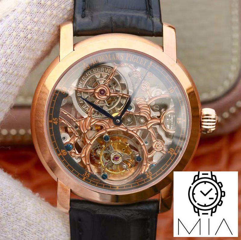 Audemars Piguet Jules Audemars Tourbillon 26357PT.ZZ.D028CR.01 18K Rose Gold Skeleton Dial