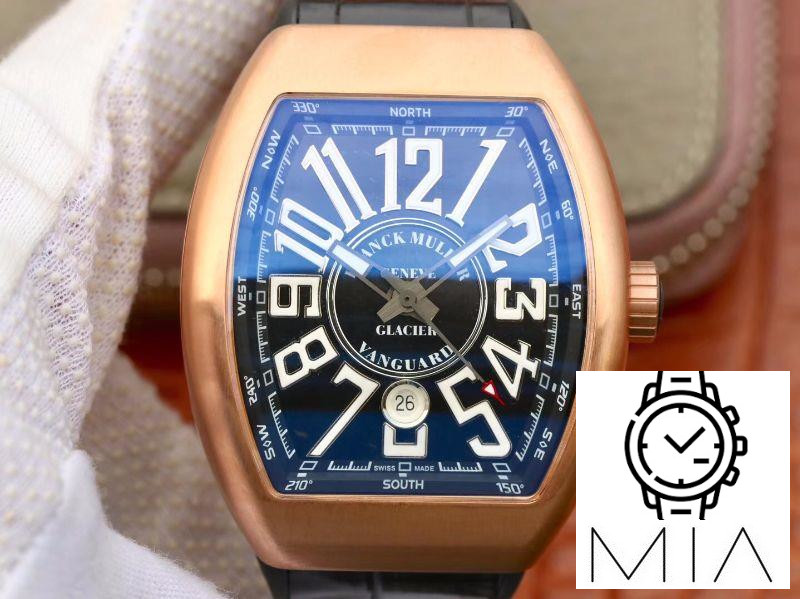 Franck Muller Vanguard V45-02 18K Rose Gold Black Dial