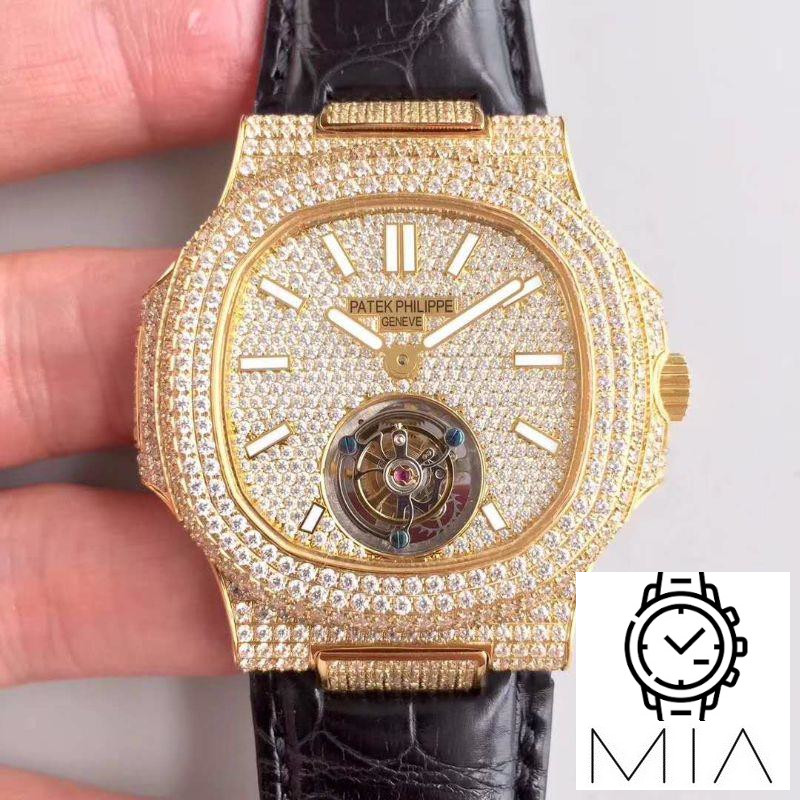 Patek Philippe Nautilus Jumbo 5711 R8 Factory Diamond Dial Tourbillon