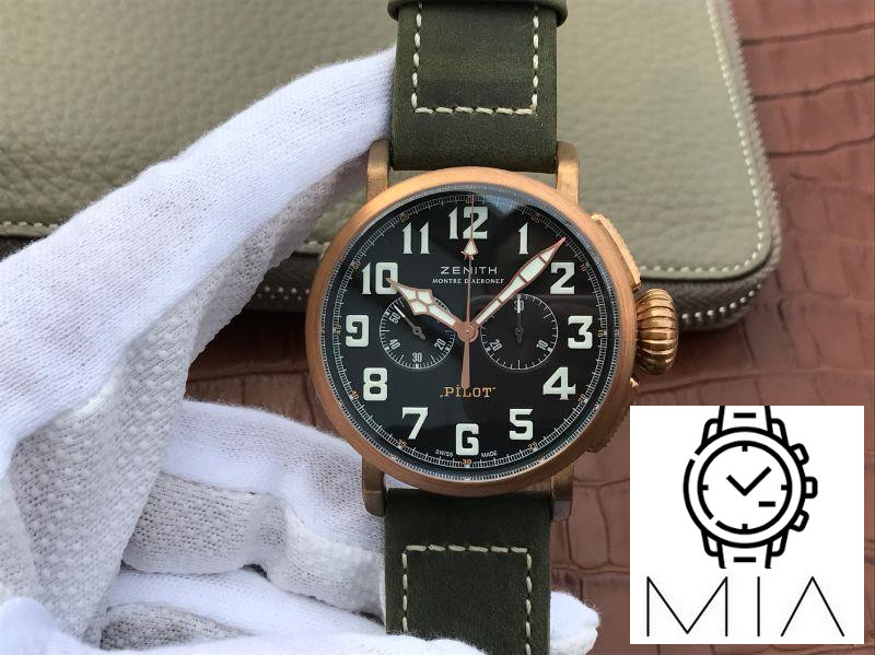 Zenith Pilot Type 20 Chronograph Extra Special Bronze 29.2430.4069/21.C800 XF Factory Black Dial