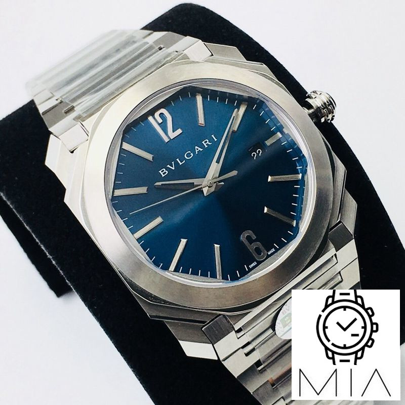 Bvlgari Octo 102105 BGO38C3SSD BV Factory Blue Dial