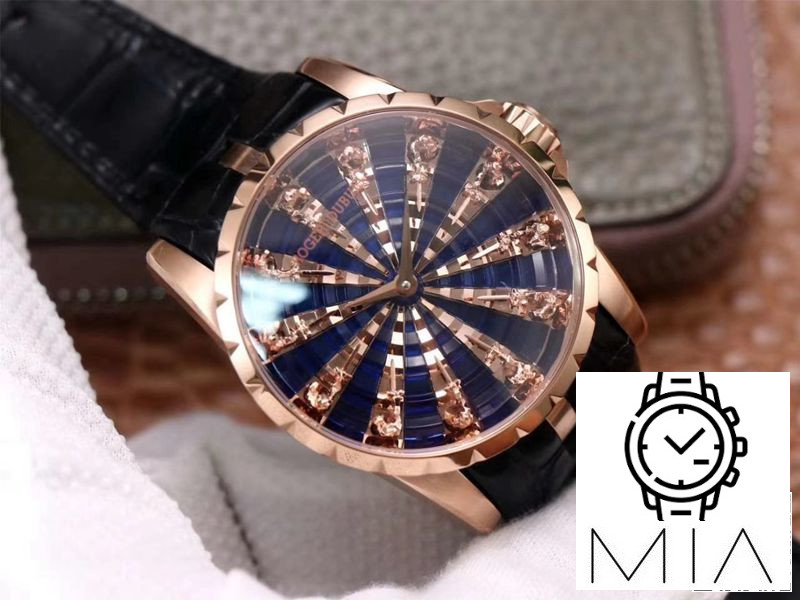 Roger Dubuis Excalibur RDDBEX0684 ZZ Factory Rose Gold Blue Dial