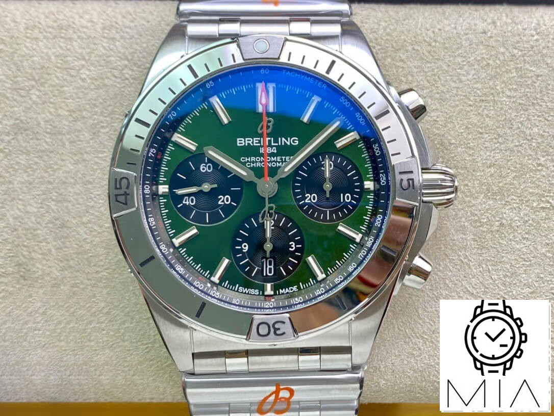 Breitling Chronomat AB01343A1L1A1 GF Factory Stainless Steel Green Dial