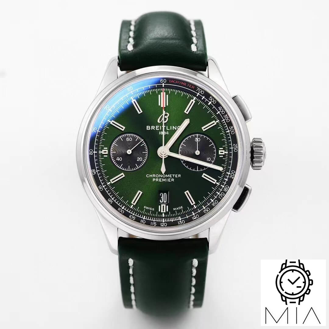 Breitling Premier B01 Chronograph AB0118A11L1X1 GF Factory Green Strap