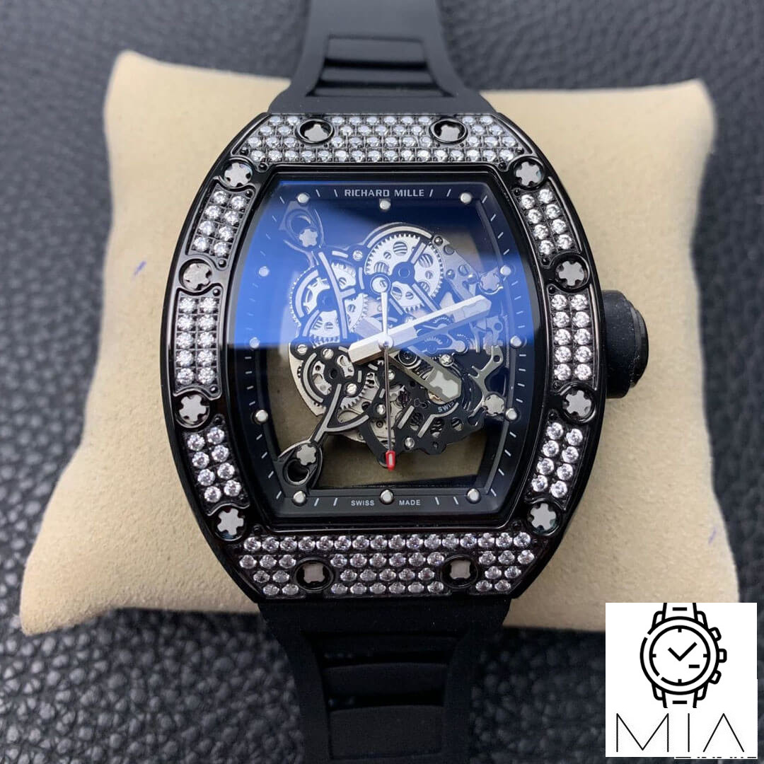 Richard Mille RM055 KV Factory Black Rubber Strap