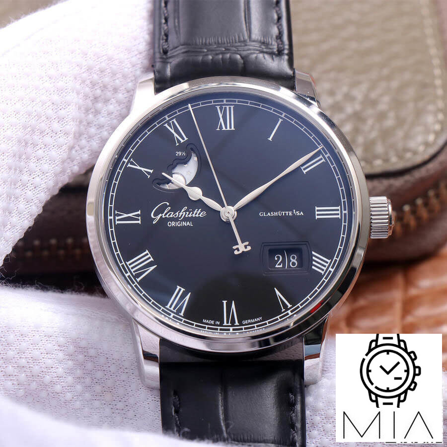 Glashutte Senator 1-36-04 V9 Factory Stainless Steel Bezel