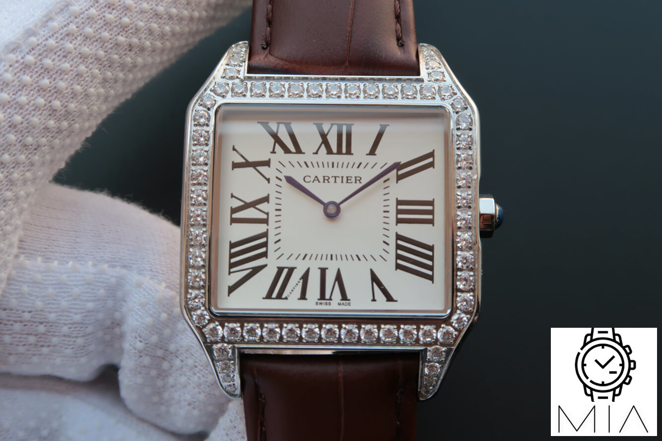 Cartier Santos WH100651 V6 Factory Brown Strap