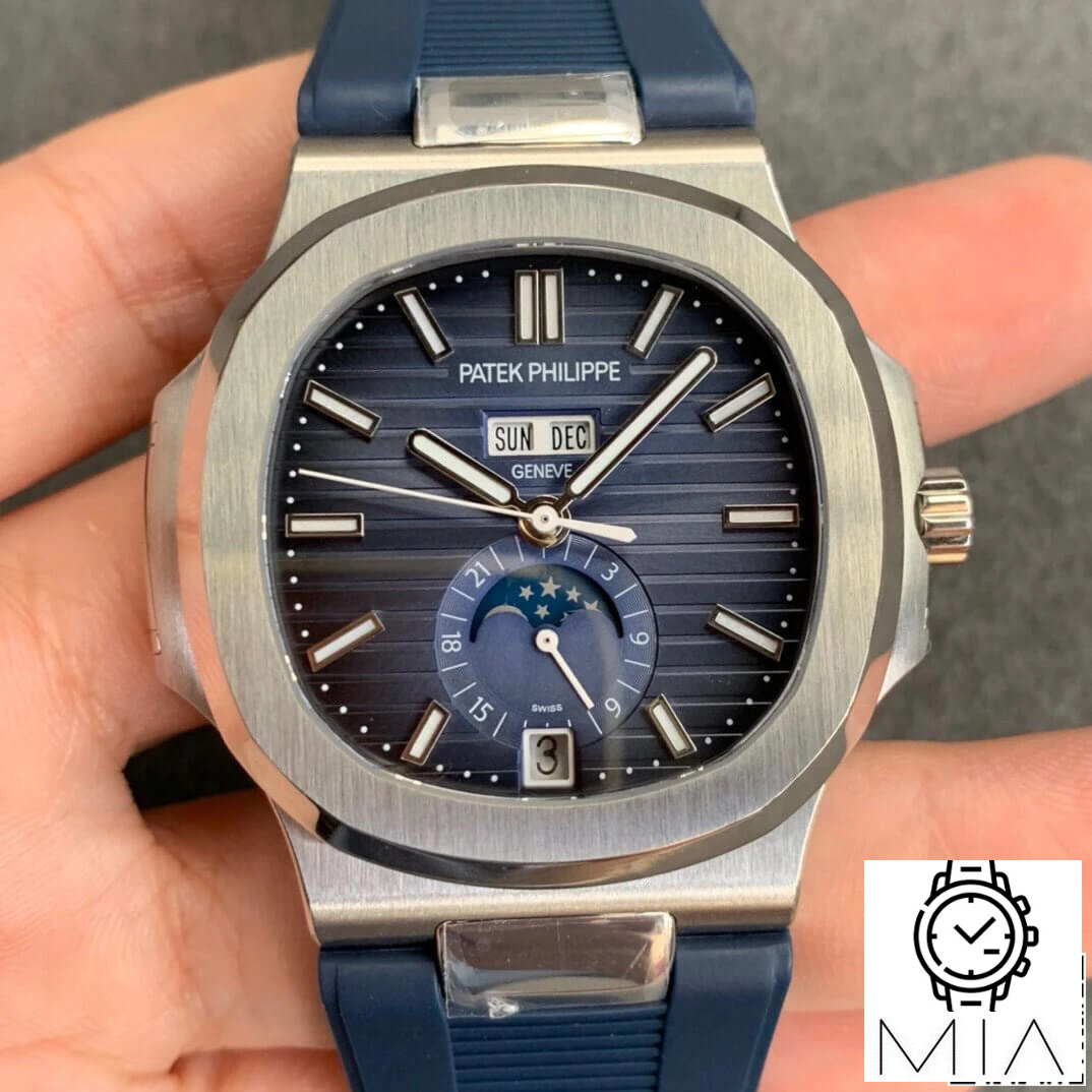 Patek Philippe Nautilus 5726 GR Factory Blue Rubber Strap