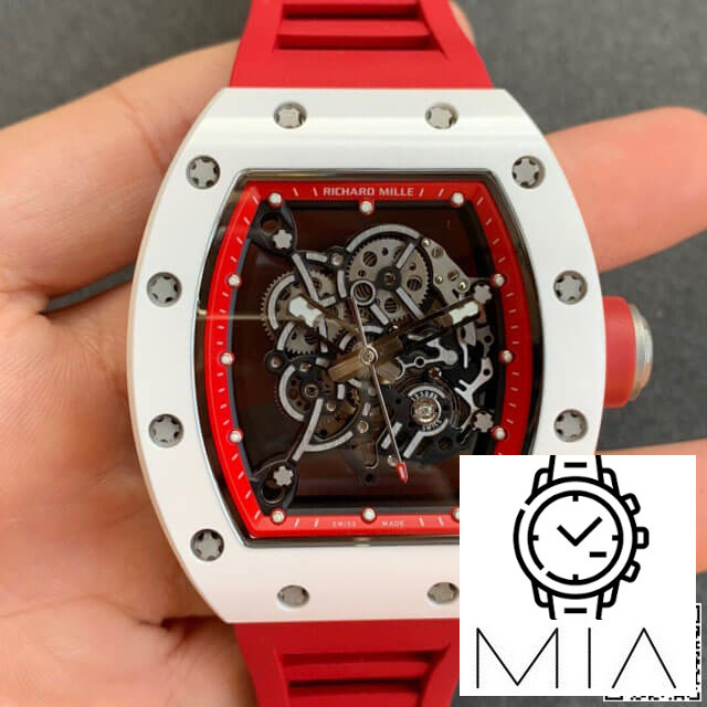 Richard Mille RM055 KV Factory Red Rubber Strap