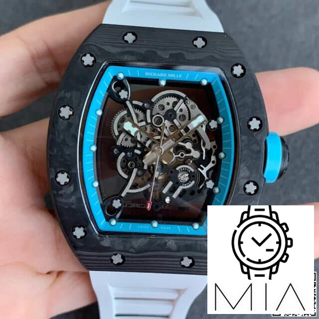 Richard Mille RM055 KV Factory Carbon Fiber Rubber Strap