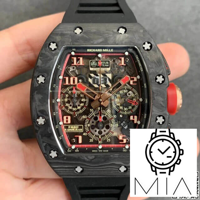 Richard Mille RM-011 KV Factory Black Rubber Strap