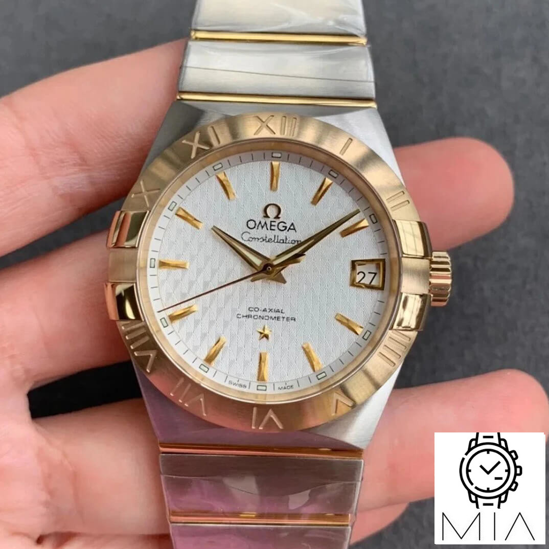 Omega Constellation 123.20.38.21.02.006 VS Factory Gold Bezel