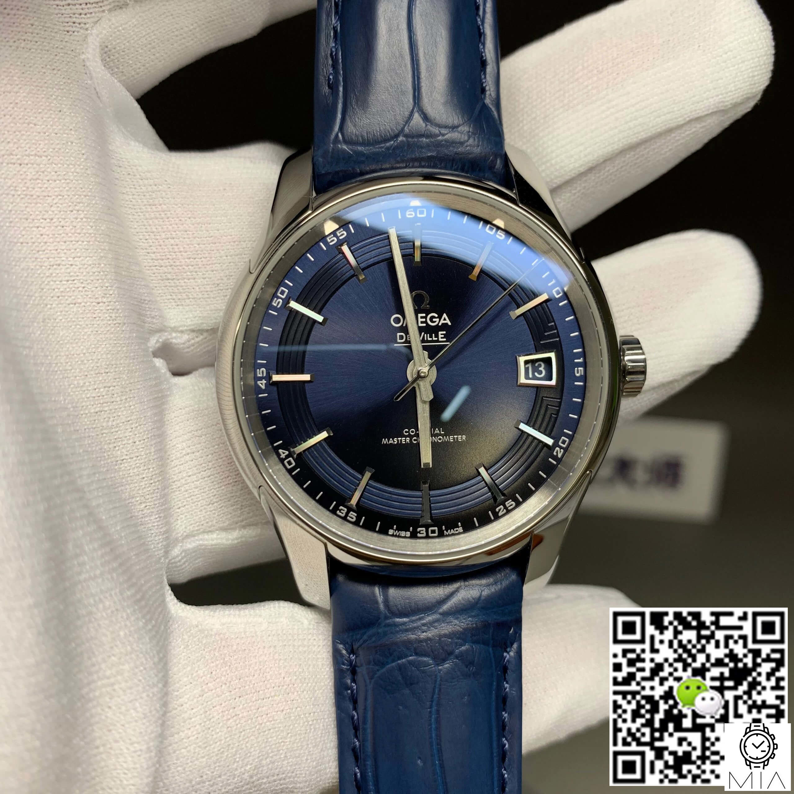 Omega De Ville 433.33.41.21.03.001 VS Factory Blue Strap