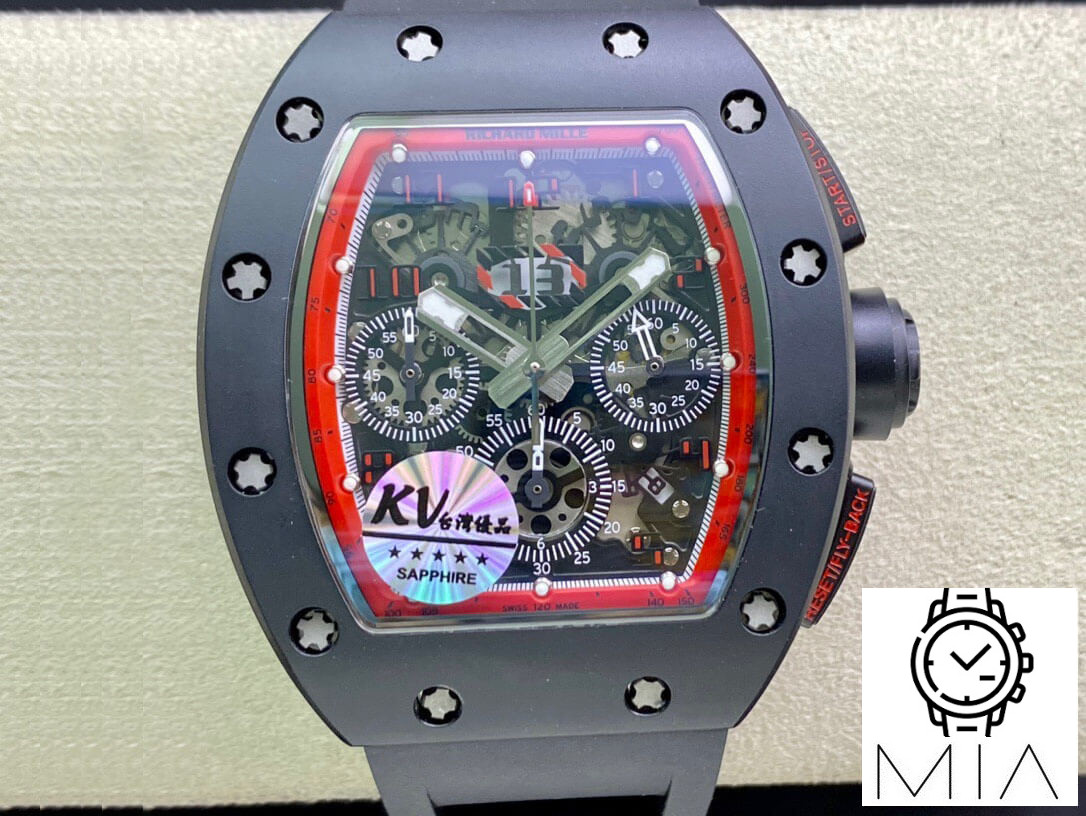 Richard Mille RM011 KV Factory Rubber Strap