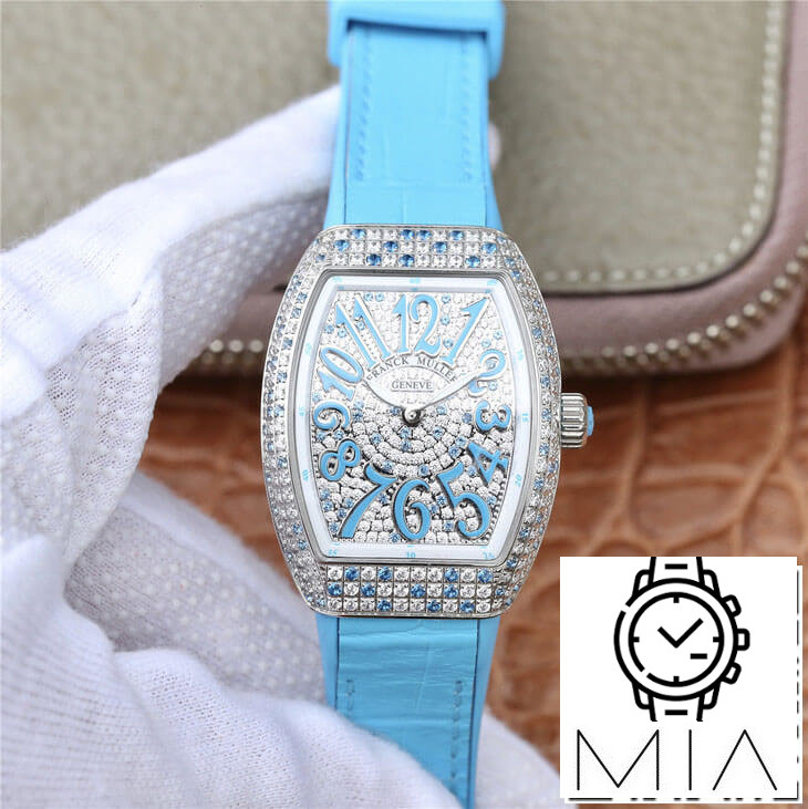 Franck Muller Ladies Collection V 32 SC AT FO D CD (BL) ABF Factory Blue Strap