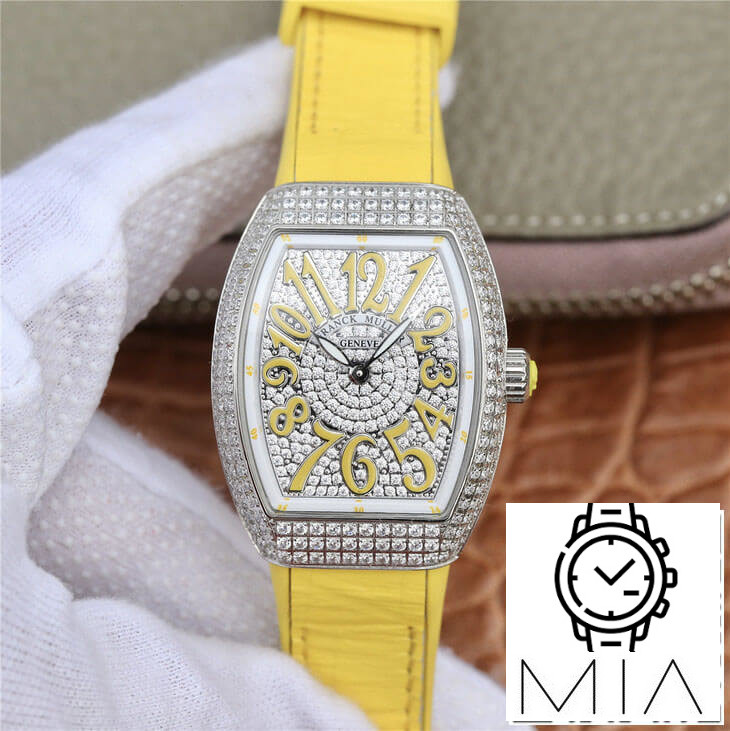 Franck Muller Vanguard Ladies ABF Factory Yellow Strap