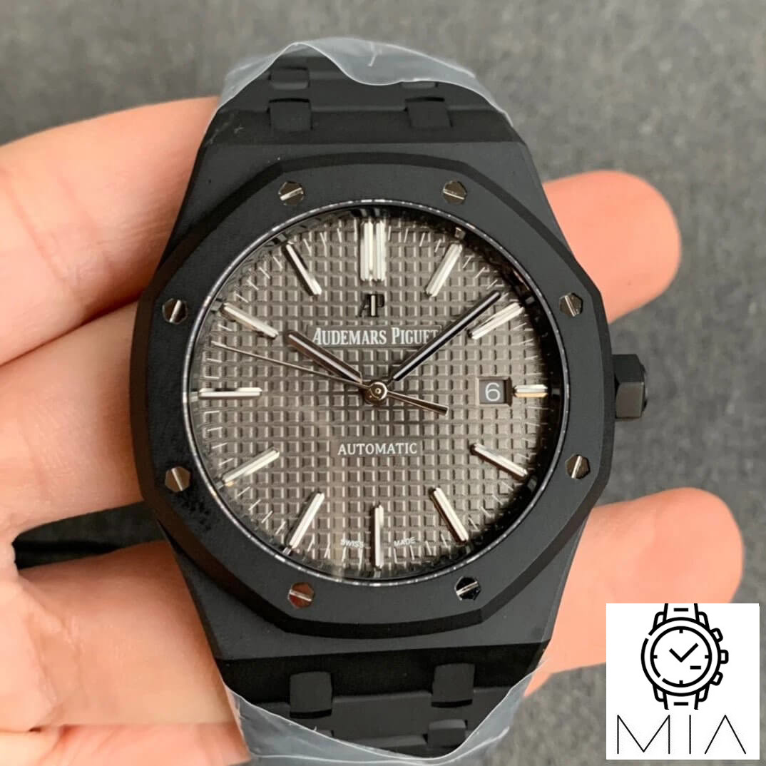 Audemars Piguet Royal Oak 15400 DLC Version ZF Factory Black Strap