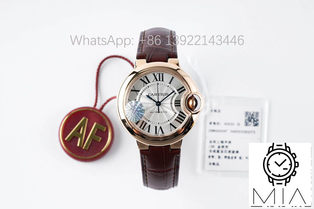 Ballon Bleu De Cartier W6920097 AF Factory Brown Leather Strap