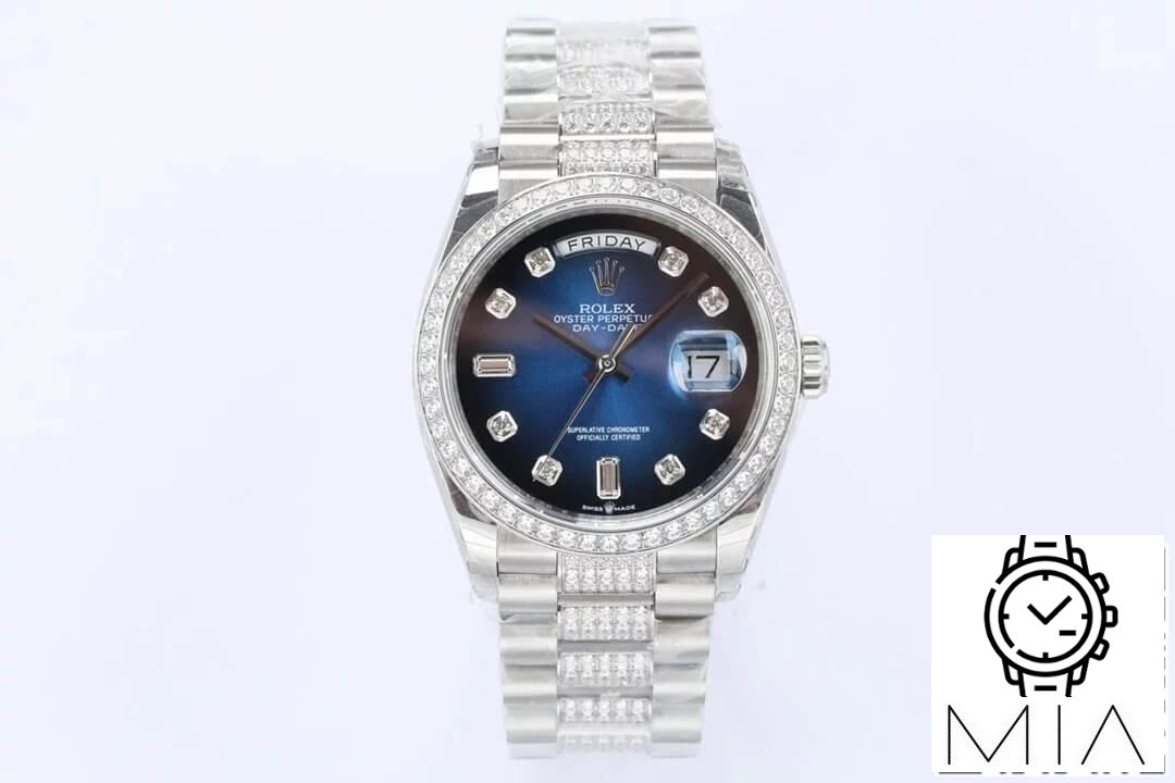 Rolex Day Date M128349RBR-0016 EW Factory Blue Dial
