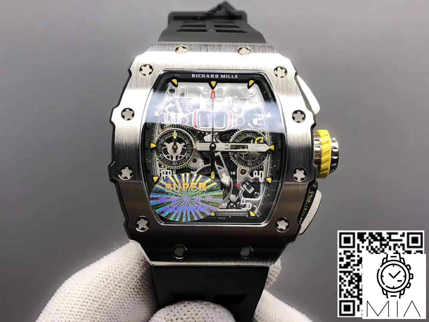 Richard Mille RM11-03 KV Factory Black Rubber Strap