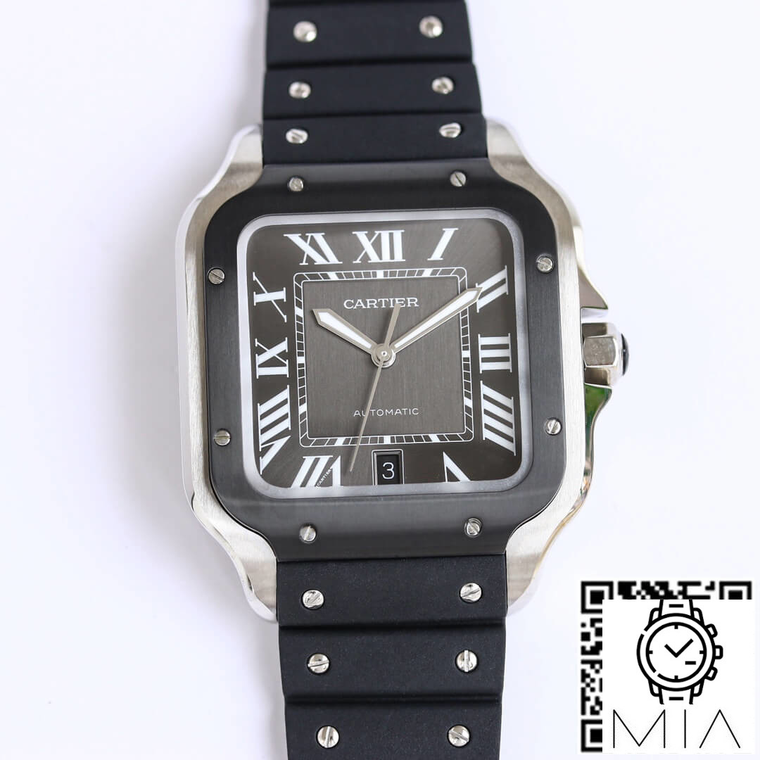 Cartier Santos WSSA0037 GF Factory V2 Black Strap