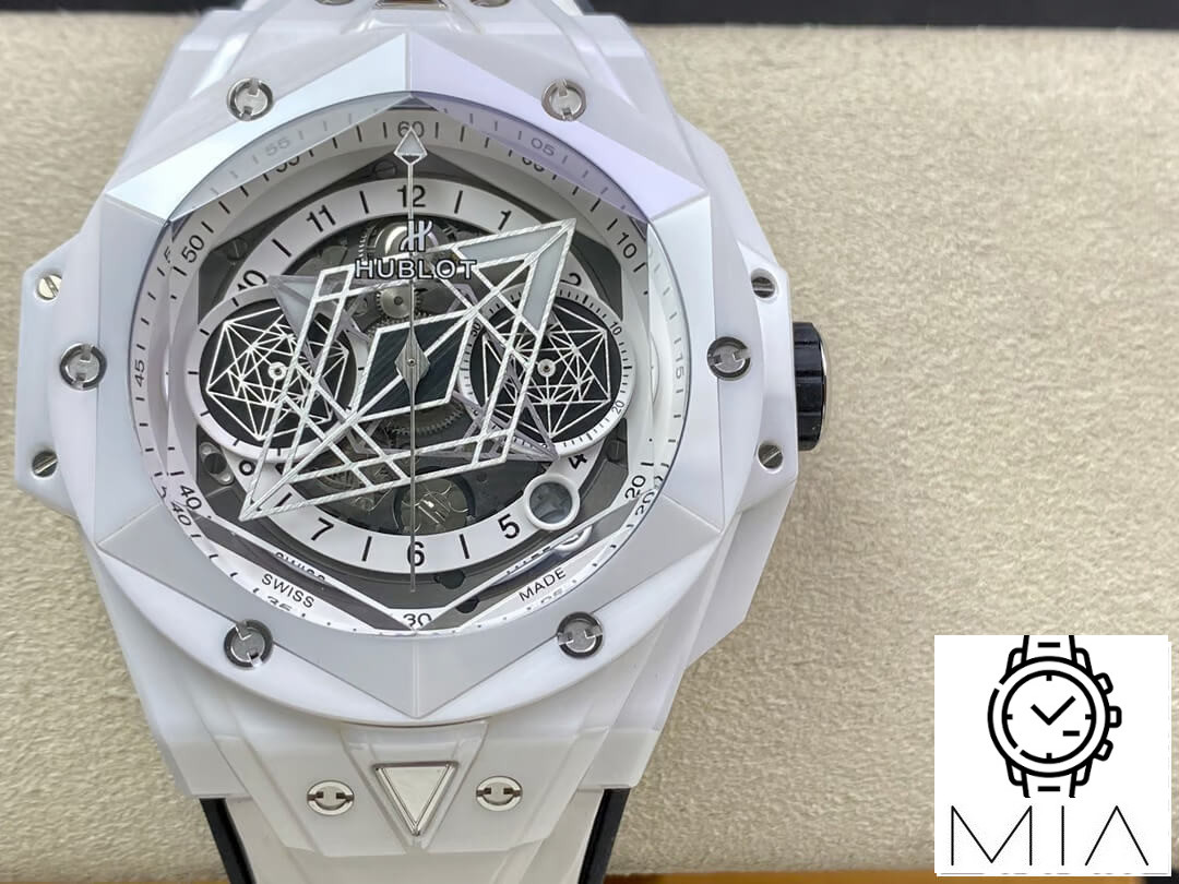 Hublot Big Bang Sang Bleu II 418.HX.2001.RX.MXM21 BB Factory White Ceramic Strap