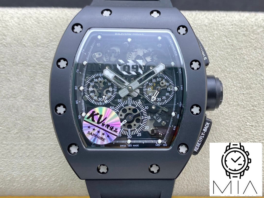 Richard Mille RM011 KV Factory Ceramic Black Strap