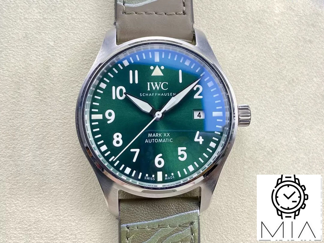 IWC Pilot IW328205 M+ Factory Grey Green Dial