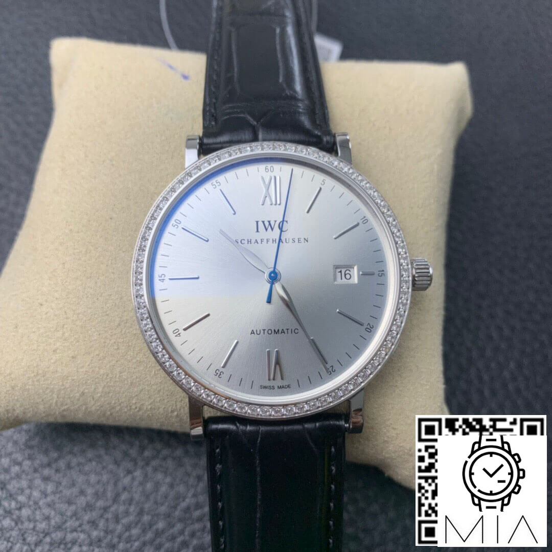 IWC Portofino IW356514 V7 Factory Black Leather Strap