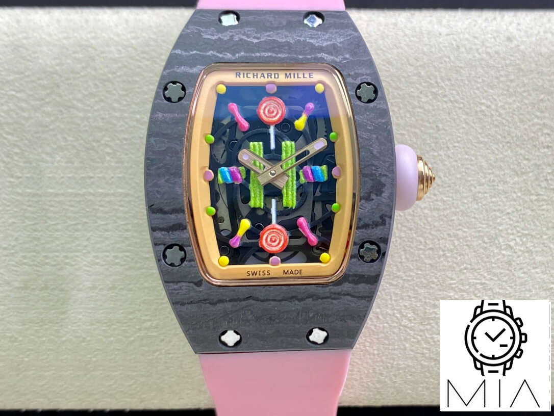 Richard Mille RM-07 Bon Bon RM Factory Pink Rubber Strap