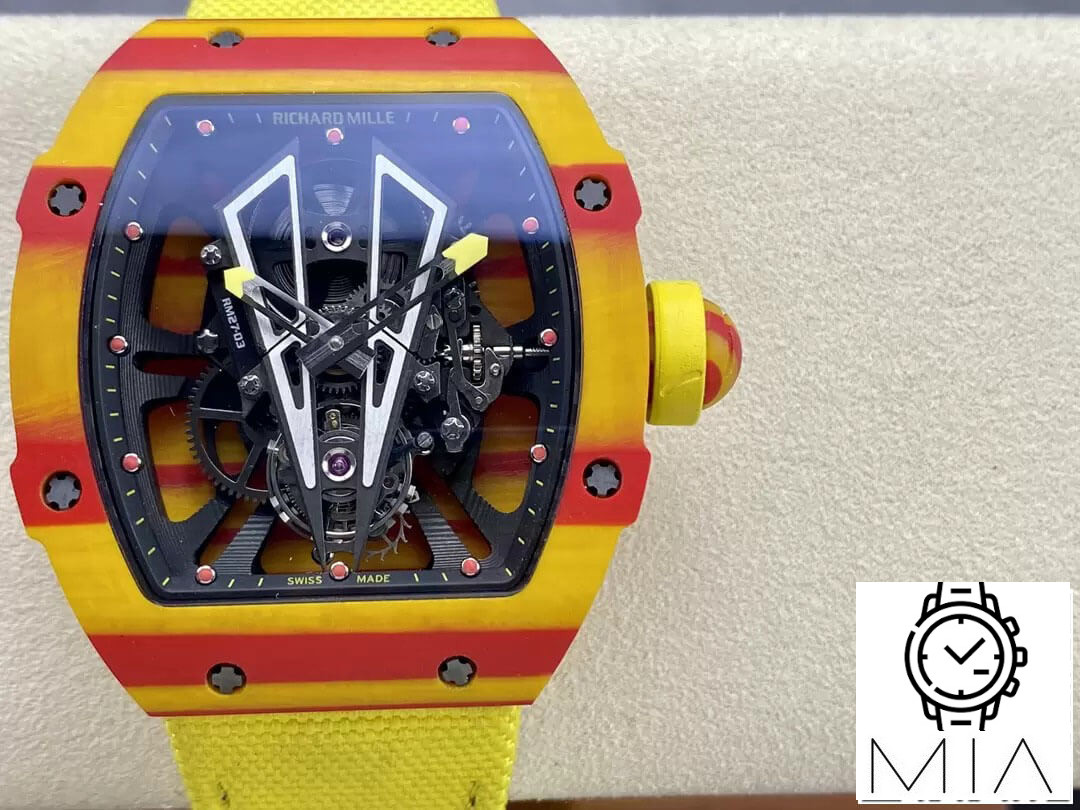 Richard Mille RM27-03 Tourbillon BBR Factory Skeleton Dial Yellow Strap