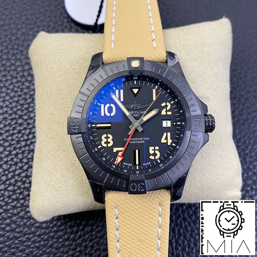 Breitling Avenger GMT 45 V32395101B1X1 GF Factory Black Case