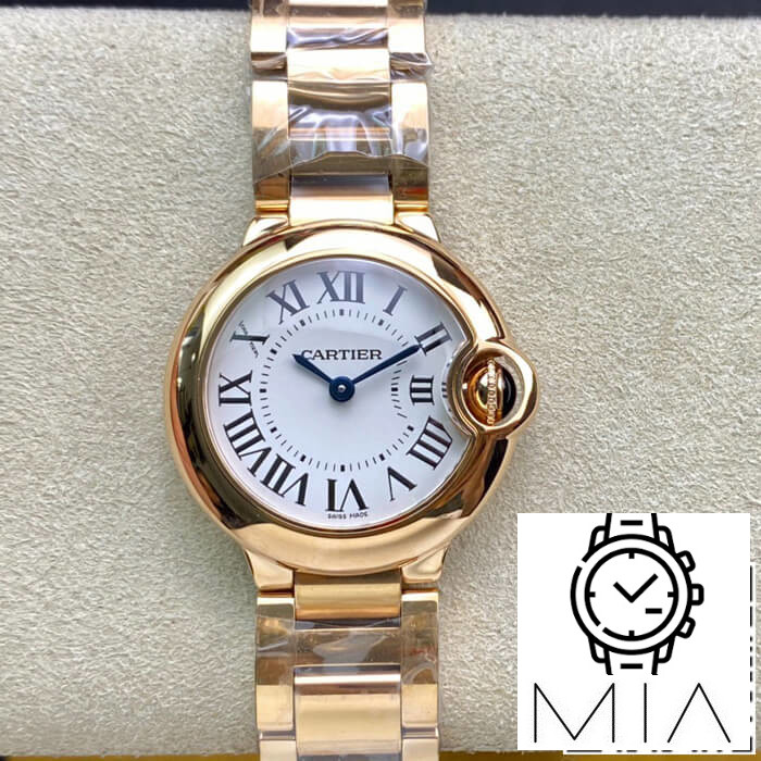 Ballon Bleu De Cartier 28MM WGBB0007 V6 Factory Gold Bezel