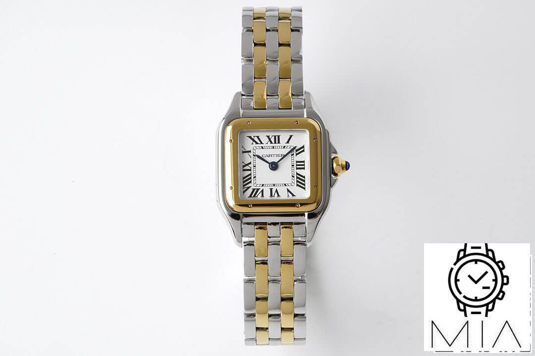 Panthere De Cartier W2PN0006 22MM BV Factory White Dial Gold Bezel