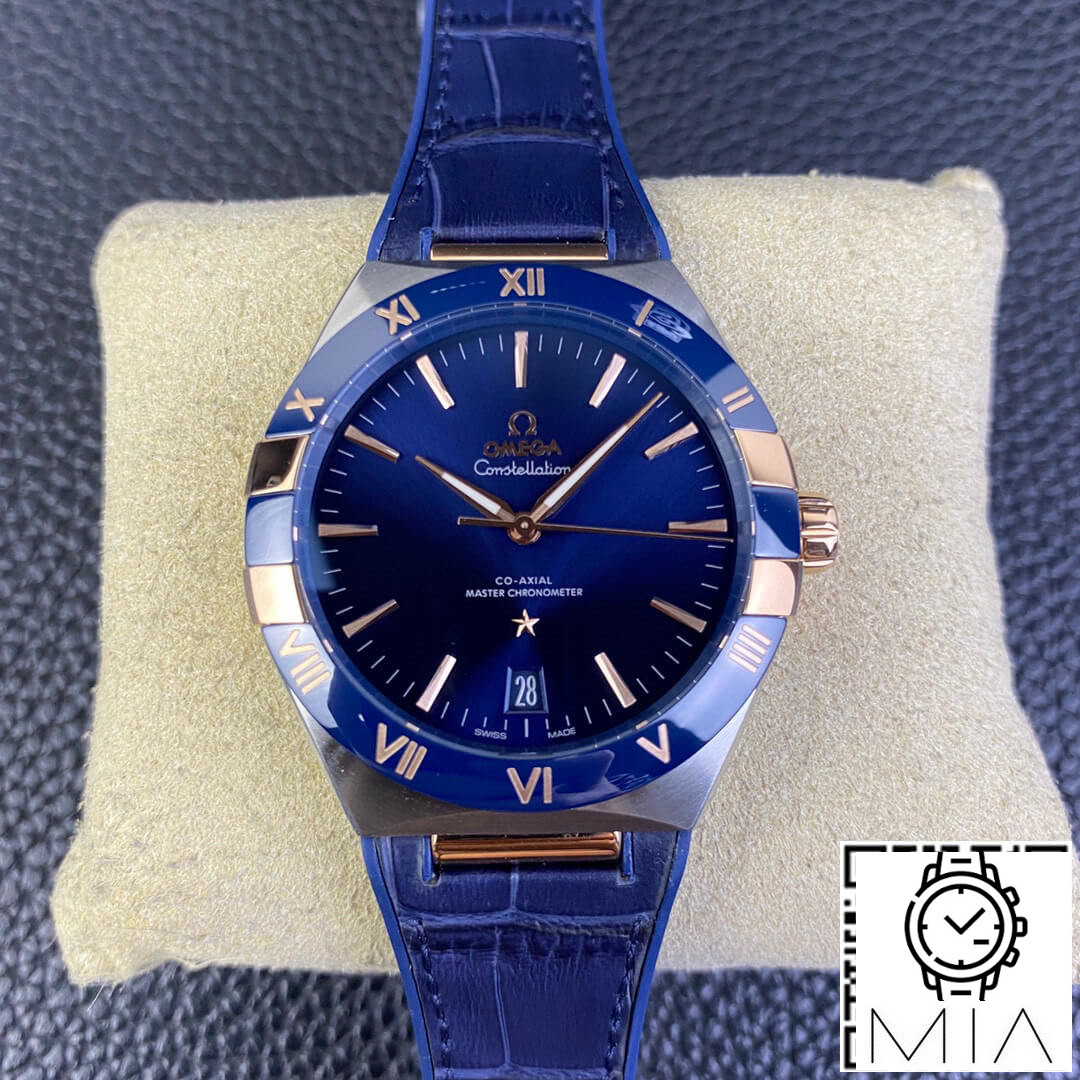 SBF Omega Constellation 131.23.41.21.03.001 VS Factory Blue Strap