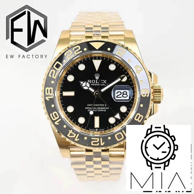 Rolex GMT Master II M126718grnr-0001 EW Factory Gold Strap