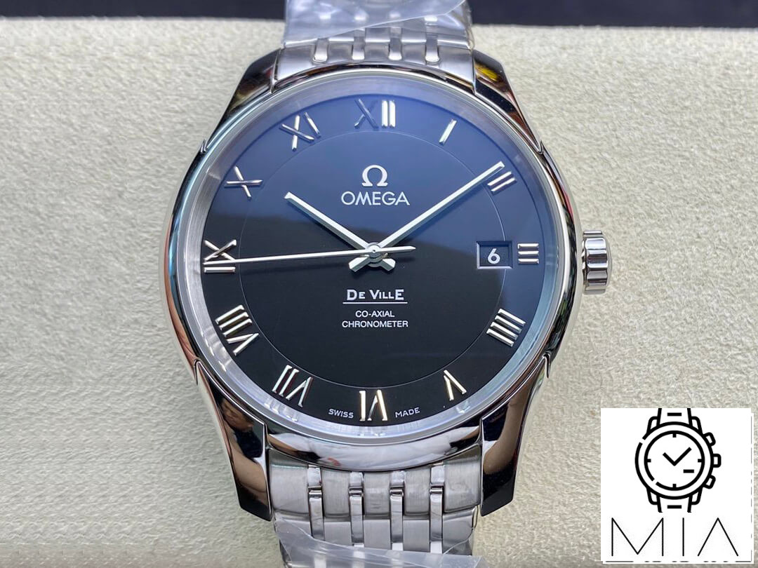 Omega De Ville 431.10.41.21.01.001 VS Factory Stainless Steel Black Dial