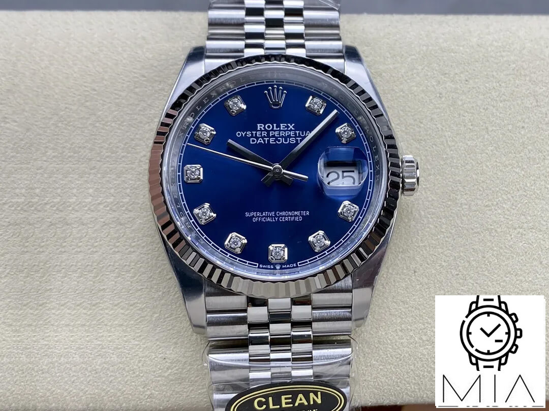 Rolex Datejust M126234-0037 36MM Clean Factory Diamond Blue Dial