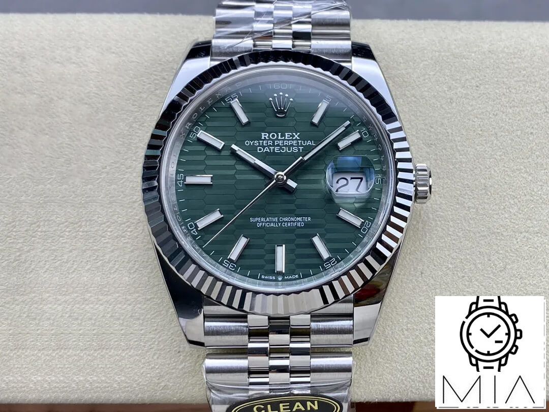 Rolex Datejust 41MM M126334-0030 Clean Factory Green Dial Stainless Steel Strap