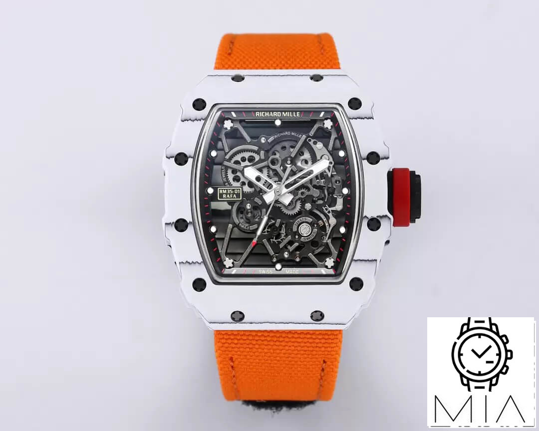 Richard Mille RM35-01 BBR Factory Orange Fabric Strap