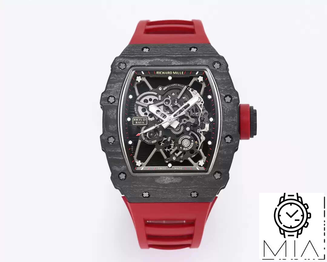 Richard Mille RM35-01 BBR Factory Carbon Fiber Case Rubber Strap