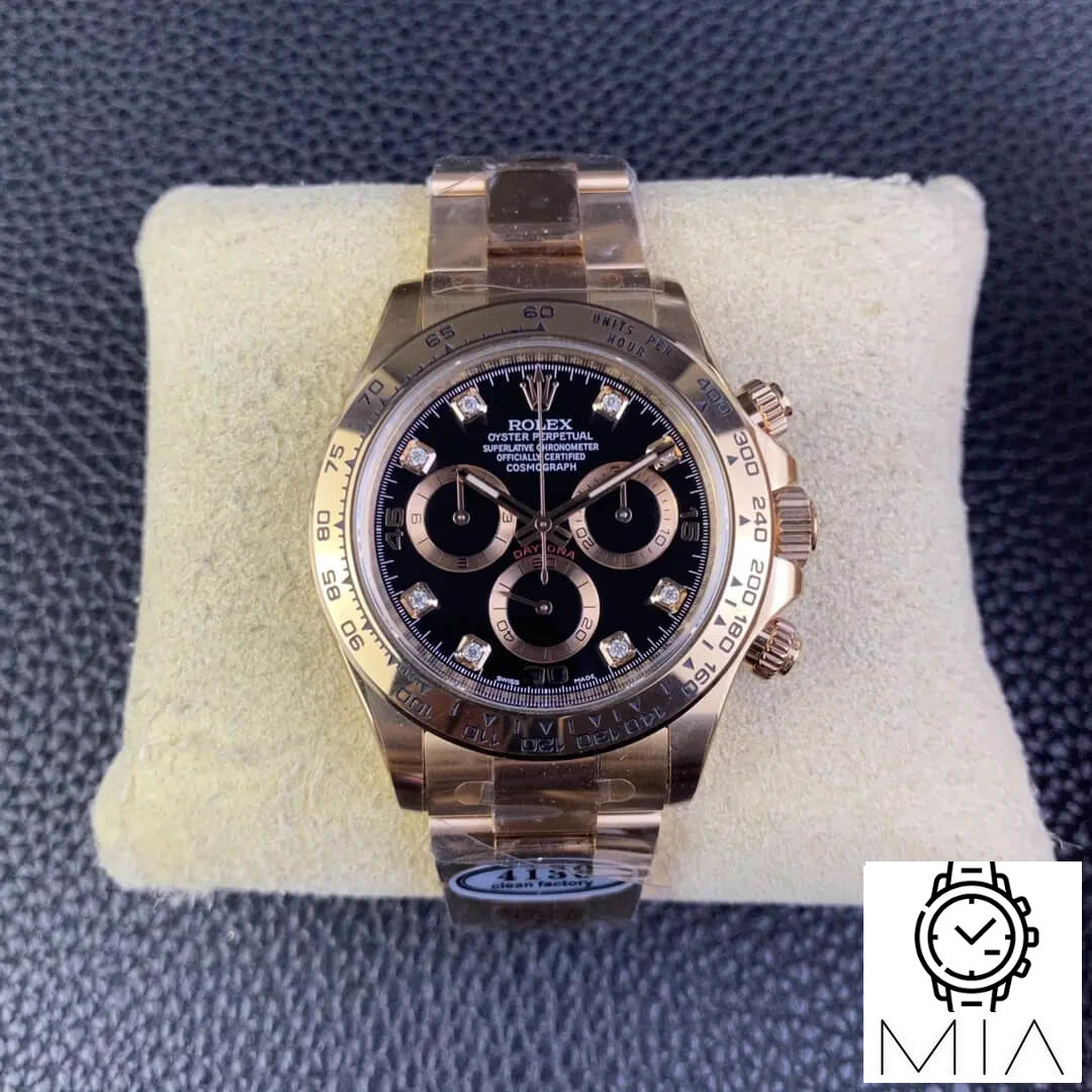 Rolex Cosmograph Daytona M116505-0015 Clean Factory Diamond Dial Rose Gold